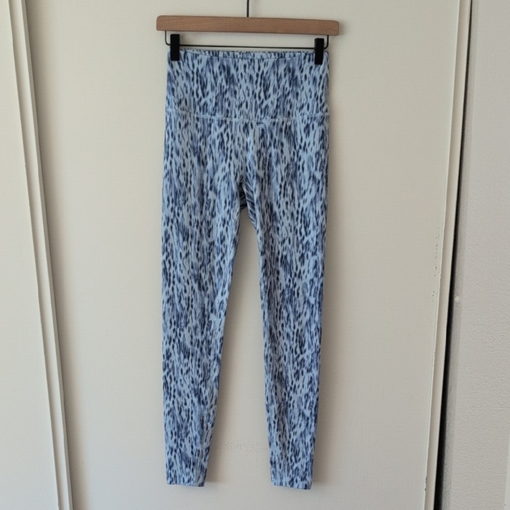 Varley Womens Small Move High Leggings 27 Blue Activewear Athleisure Workout